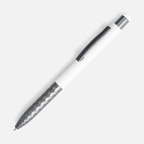 Ручка шариковая Digit Soft Touch со стилусом, белая фото 2 Ручка шариковая Digit Soft Touch со стилусом, белая фото 2