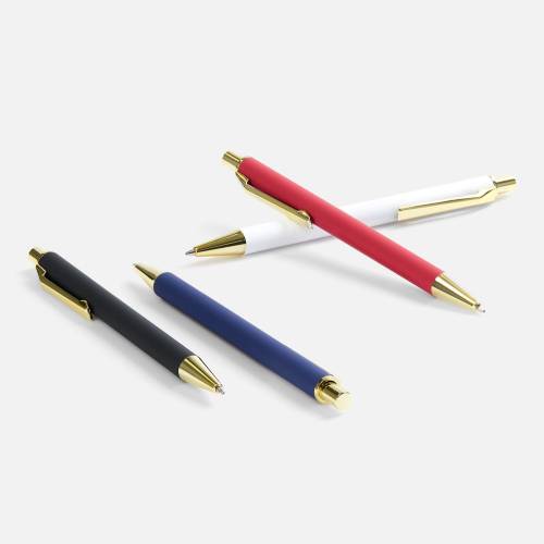 Ручка шариковая Lobby Soft Touch Gold, белая фото 6 Ручка шариковая Lobby Soft Touch Gold, белая фото 6