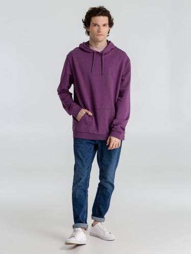 Толстовка с капюшоном унисекс Hoodie, фиолетовый меланж фото 14