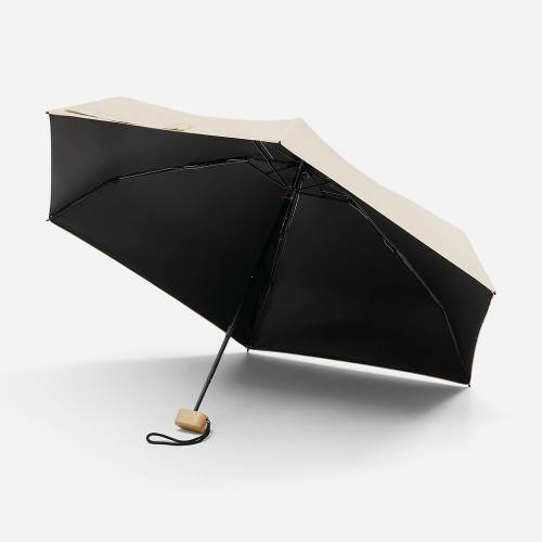 Зонт складной RainCase в чехле-сумке, бежевый фото 2