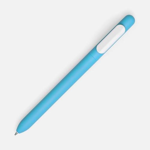 Ручка шариковая Swiper Soft Touch, голубая с белым фото 3 Ручка шариковая Swiper Soft Touch, голубая с белым фото 3