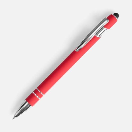 Ручка шариковая Pointer Soft Touch со стилусом, красная фото 2 Ручка шариковая Pointer Soft Touch со стилусом, красная фото 2