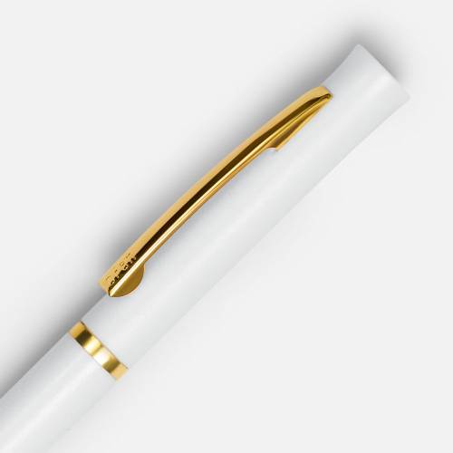 Ручка шариковая Euro Gold, белая фото 4 Ручка шариковая Euro Gold, белая фото 4