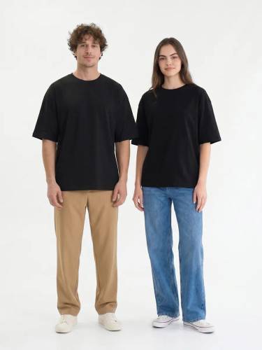 Футболка Oversize Premium 210, черная фото 11