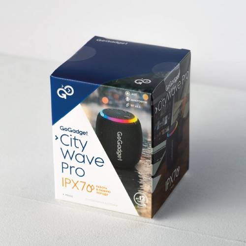 Водонепроницаемая колонка с подсветкой CityWave Pro, черная фото 5