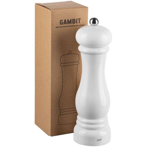 Механическая мельница для специй Gambit, белая фото 7 Механическая мельница для специй Gambit, белая фото 7
