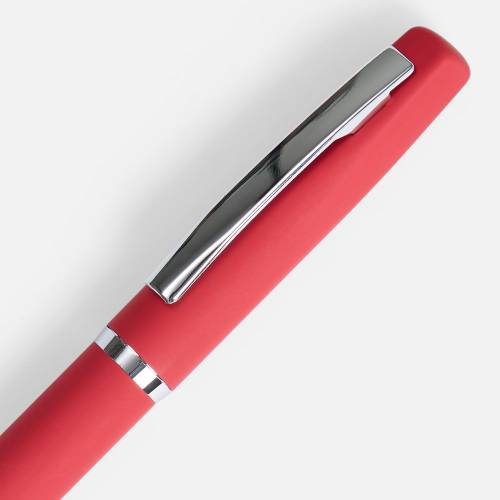Ручка шариковая Bolt Soft Touch, красная фото 4