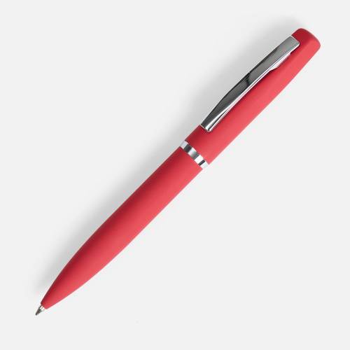Ручка шариковая Bolt Soft Touch, красная фото 2