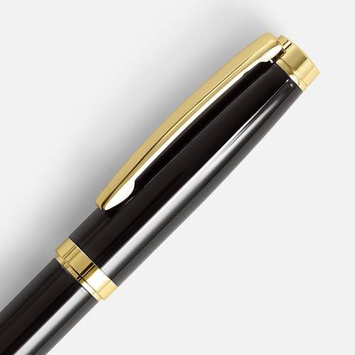 Ручка шариковая Letra Gold, глянцевая, черная фото 4 Ручка шариковая Letra Gold, глянцевая, черная фото 4