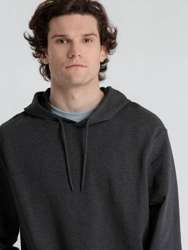 Толстовка с капюшоном унисекс Hoodie, серый меланж (антрацит) фото 9 Толстовка с капюшоном унисекс Hoodie, серый меланж (антрацит) фото 9