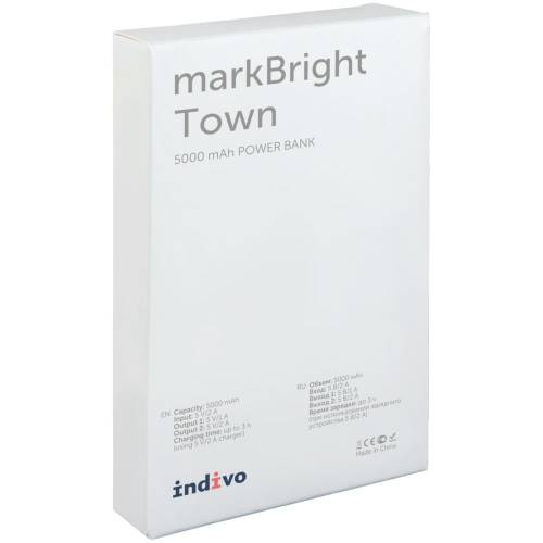 Аккумулятор с подсветкой markBright Town, 5000 мАч, черный фото 9