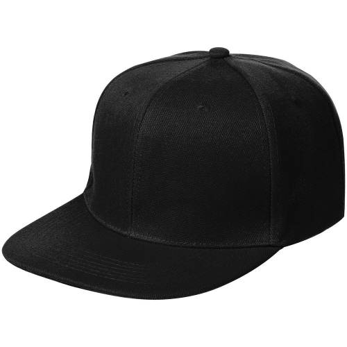 Бейсболка Snapback с прямым козырьком, черная фото 2 Бейсболка Snapback с прямым козырьком, черная фото 2