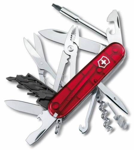 Офицерский нож CyberTool L, прозрачный красный фото 4 Офицерский нож CyberTool L, прозрачный красный фото 4