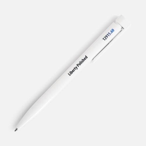 Ручка шариковая Liberty Polished, белая фото 9