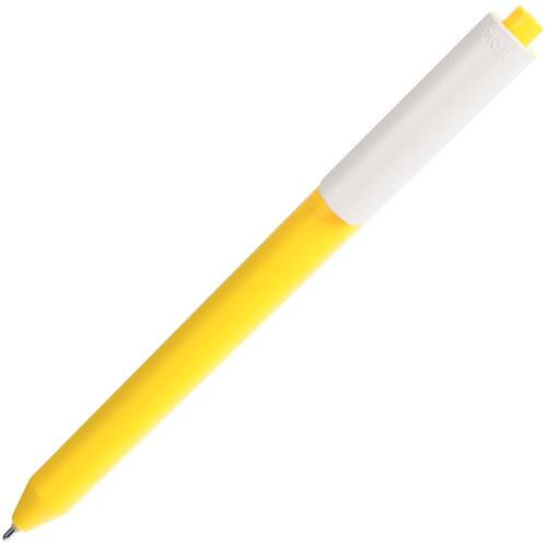 Ручка шариковая Pigra P03 Mat, желтая с белым фото 3 Ручка шариковая Pigra P03 Mat, желтая с белым фото 3