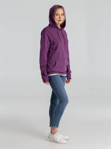 Толстовка с капюшоном унисекс Hoodie, фиолетовый меланж фото 10
