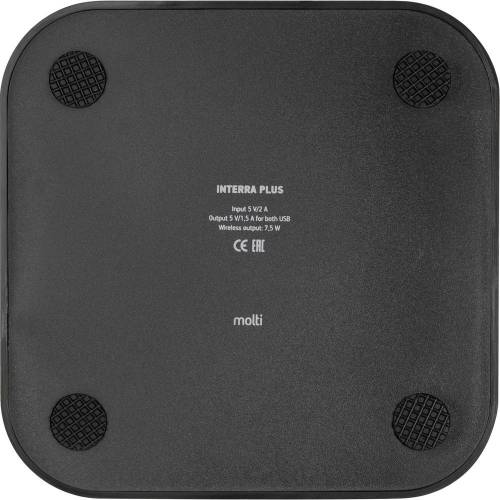 Беспроводное зарядное устройство Interra Plus, черное фото 9