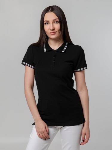 Рубашка поло женская Virma Stripes Lady, черная фото 7 Рубашка поло женская Virma Stripes Lady, черная фото 7