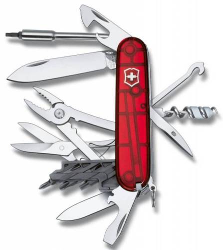 Офицерский нож CyberTool L, прозрачный красный фото 2 Офицерский нож CyberTool L, прозрачный красный фото 2