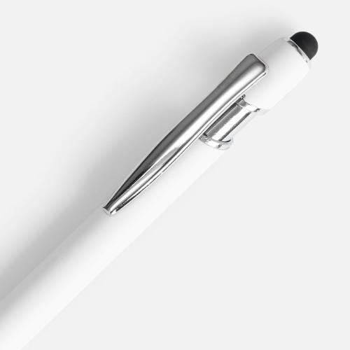 Ручка шариковая Pointer Soft Touch со стилусом, белая фото 4 Ручка шариковая Pointer Soft Touch со стилусом, белая фото 4