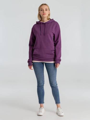 Толстовка с капюшоном унисекс Hoodie, фиолетовый меланж фото 9
