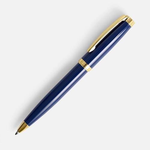 Ручка шариковая Letra Gold, глянцевая, темно-синяя фото 2 Ручка шариковая Letra Gold, глянцевая, темно-синяя фото 2