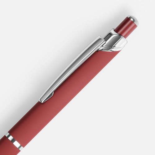 Ручка шариковая Chromos Soft Touch, красная фото 4 Ручка шариковая Chromos Soft Touch, красная фото 4