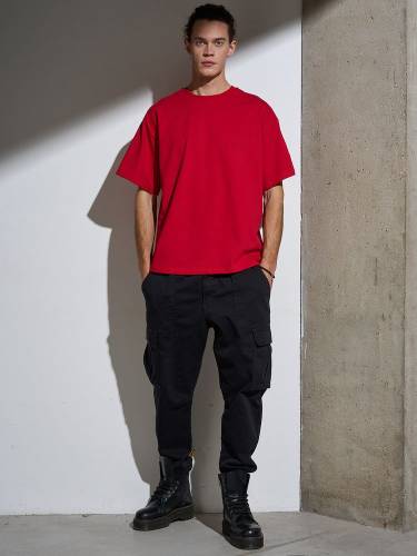 Футболка Oversize Premium, красная фото 10