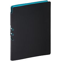 Ежедневник Flexpen Black, недатированный, черный с бирюзовым