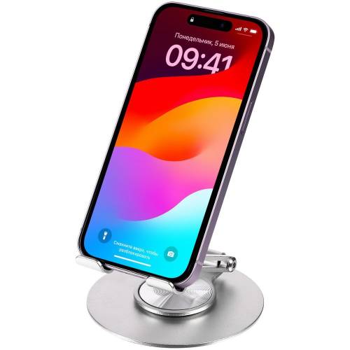 Подставка для смартфона Smartic, серебристая фото 5 Подставка для смартфона Smartic, серебристая фото 5