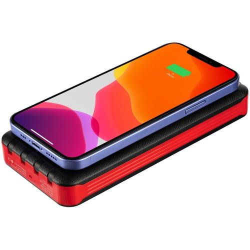 Аккумулятор с беспроводной зарядкой Holiday Maker Wireless, 10000 мАч, красный фото 5