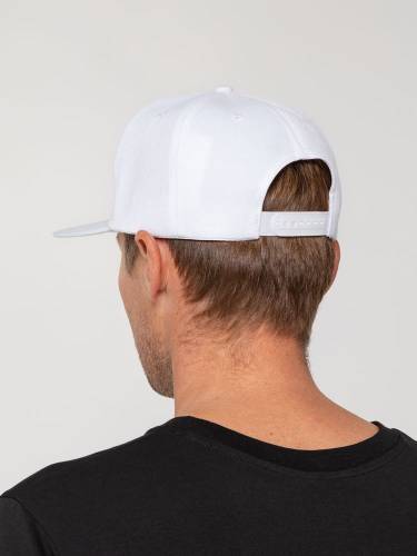 Бейсболка Snapback с прямым козырьком, белая фото 9 Бейсболка Snapback с прямым козырьком, белая фото 9