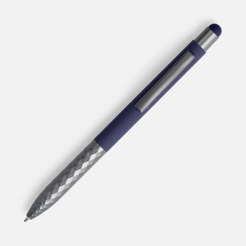Ручка шариковая Digit Soft Touch со стилусом, синяя фото 3 Ручка шариковая Digit Soft Touch со стилусом, синяя фото 3