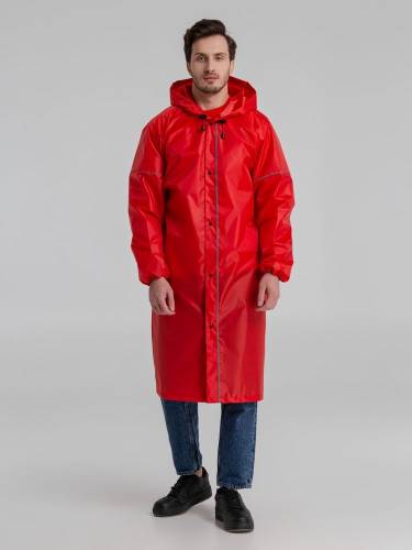Дождевик со светоотражающими элементами Rainman Blink, красный фото 6