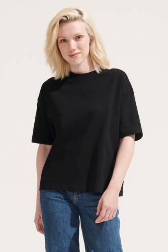Футболка оверсайз женская Boxy Women, синяя (джинс) фото 8