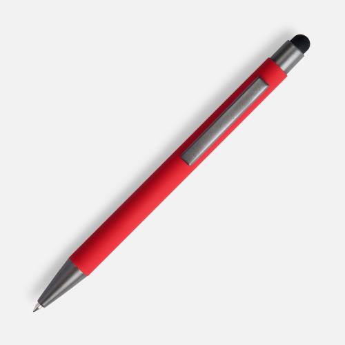 Ручка шариковая Atento Soft Touch со стилусом, красная фото 4 Ручка шариковая Atento Soft Touch со стилусом, красная фото 4