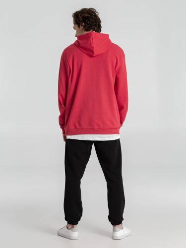 Толстовка с капюшоном унисекс Hoodie, красный меланж фото 11
