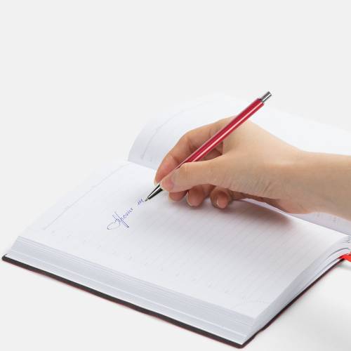 Ручка шариковая Slim Beam, красная фото 4 Ручка шариковая Slim Beam, красная фото 4