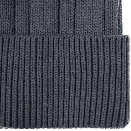 Шапка Knit Beat, серая (графит) фото 4 Шапка Knit Beat, серая (графит) фото 4