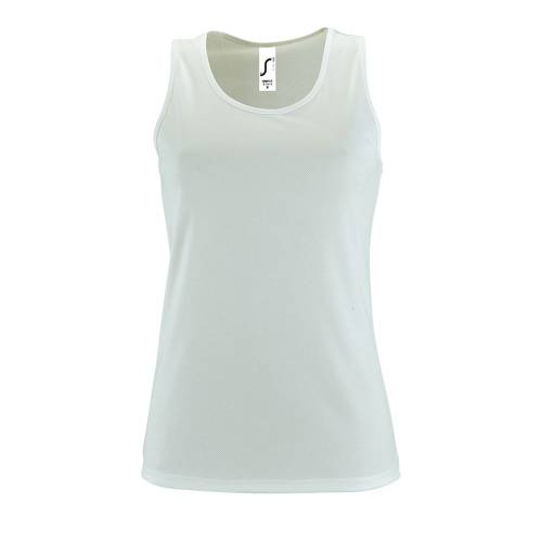 Майка женская Sporty TT Women, белая фото 2 Майка женская Sporty TT Women, белая фото 2