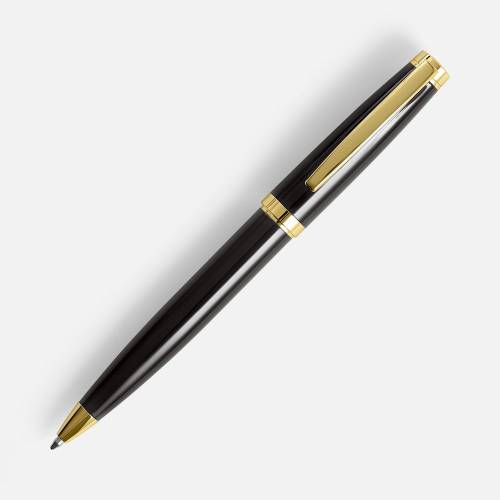 Ручка шариковая Letra Gold, глянцевая, черная фото 3 Ручка шариковая Letra Gold, глянцевая, черная фото 3