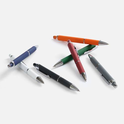 Ручка шариковая Chromos Soft Touch, серая фото 6 Ручка шариковая Chromos Soft Touch, серая фото 6