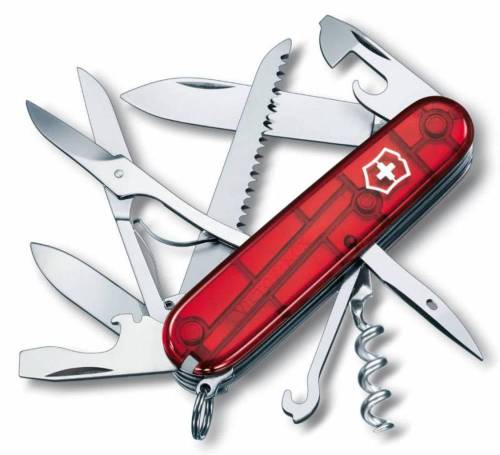 Офицерский нож Huntsman 91, прозрачный красный фото 2 Офицерский нож Huntsman 91, прозрачный красный фото 2