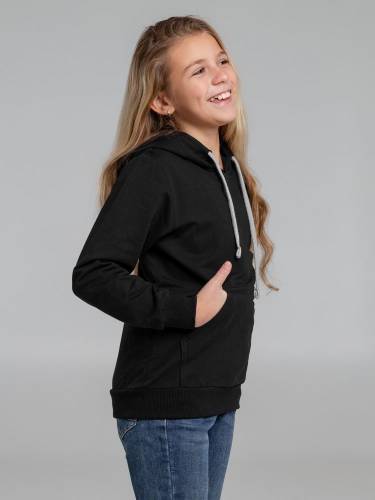 Толстовка с капюшоном детская Kirenga Kids, черная фото 8 Толстовка с капюшоном детская Kirenga Kids, черная фото 8