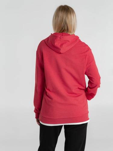 Толстовка с капюшоном унисекс Hoodie, красный меланж фото 13