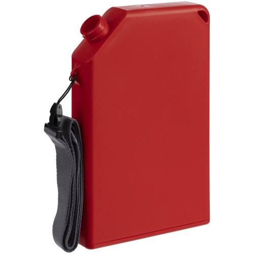 Плоская бутылка для воды Flacon, красная фото 6