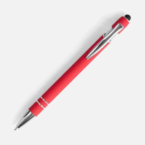 Ручка шариковая Pointer Soft Touch со стилусом, красная фото 3 Ручка шариковая Pointer Soft Touch со стилусом, красная фото 3