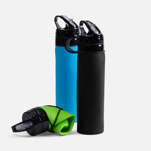 Складная бутылка для воды Langfossen, черная фото 10 Складная бутылка для воды Langfossen, черная фото 10