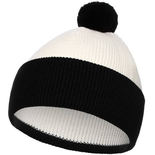 Шапка Snappy, белая с черным фото 2 Шапка Snappy, белая с черным фото 2