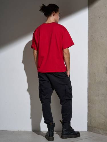 Футболка Oversize Premium, красная фото 11